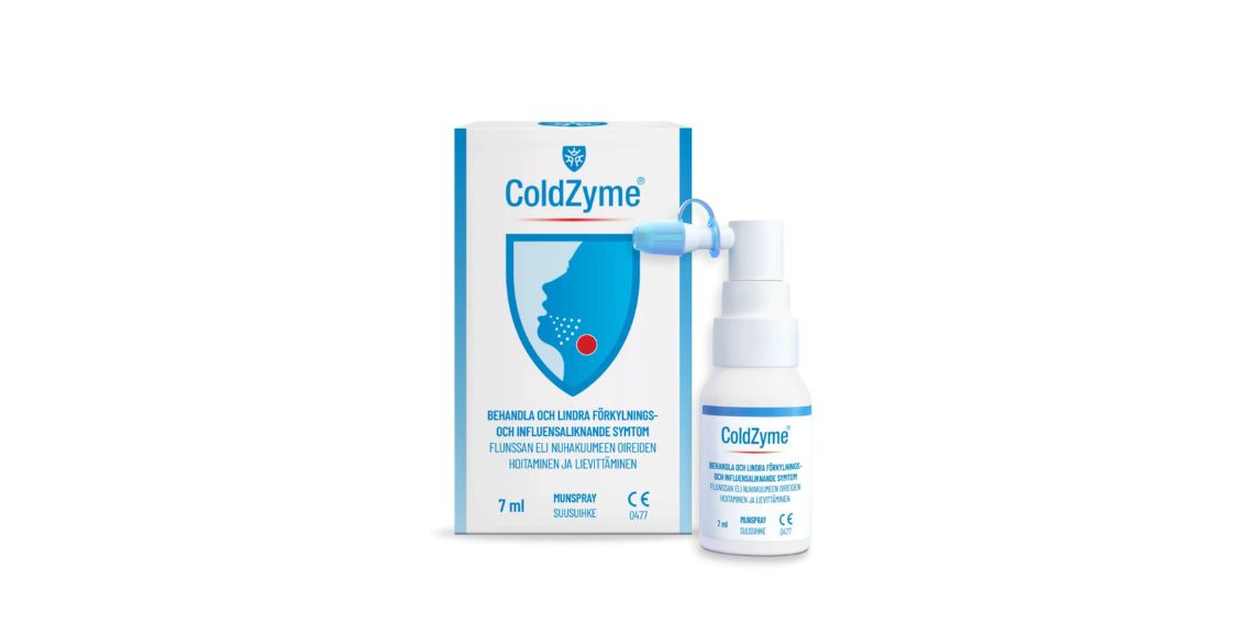ColdZyme munspray med f&ouml;rpackning.